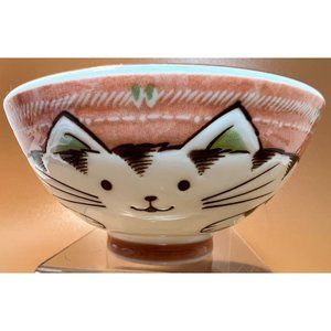 Schen Japanese Kitty Bowl Milk Kids Cat Engraved Gift Porcelain Special Smiling
